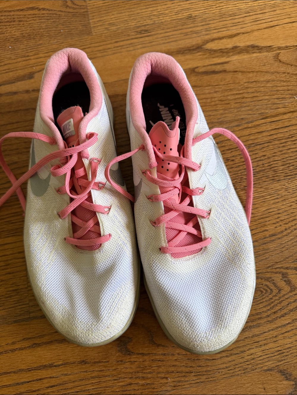 Women’s white and pink Nike Metcons - Picture 3 of 8